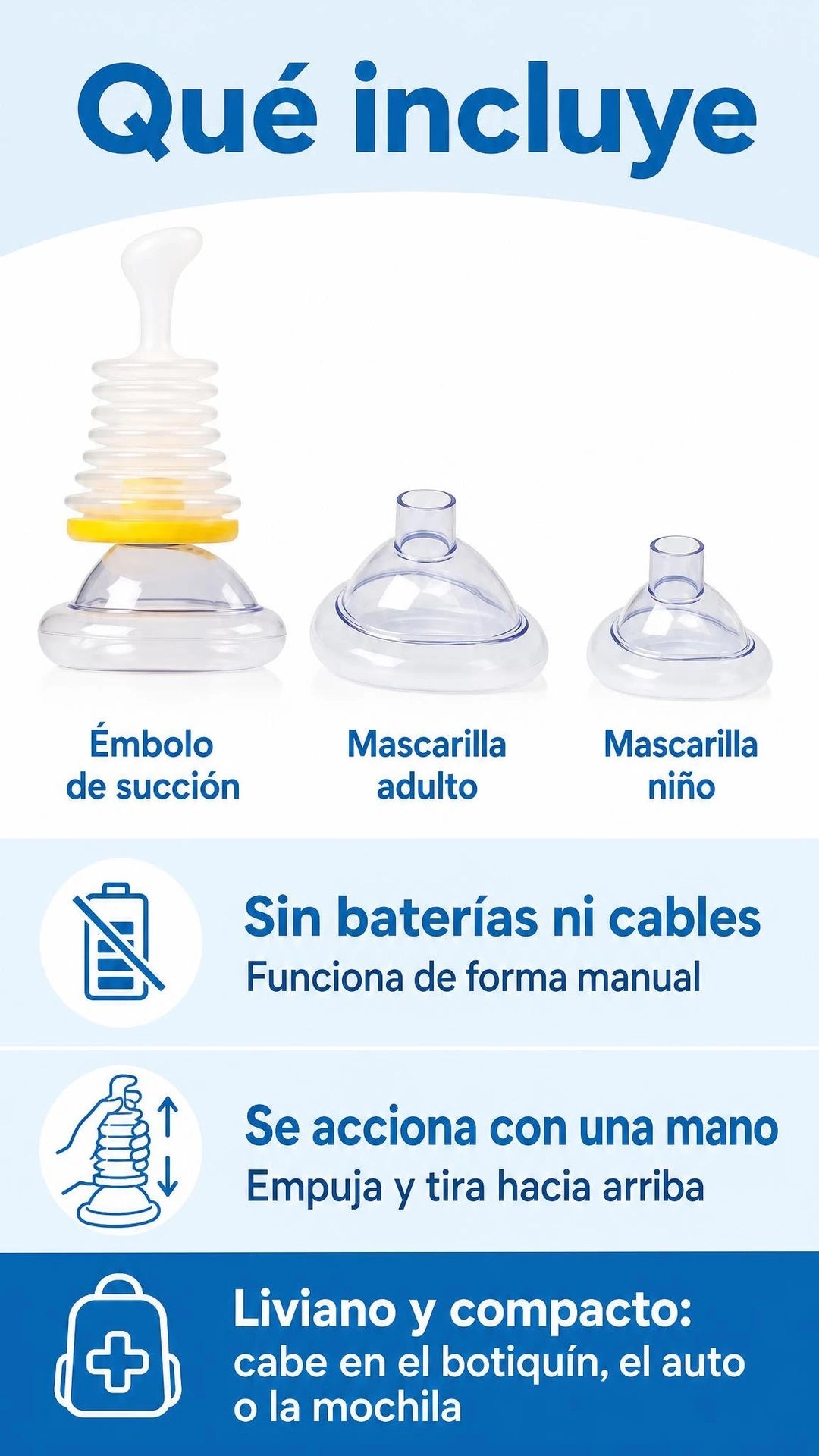 Botiquín anti asfixia 04 qué incluye