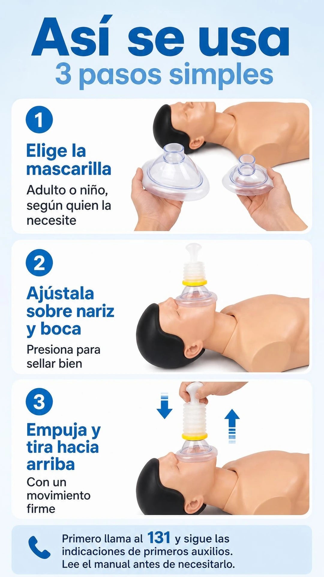 Botiquín anti asfixia 05 cómo se usa