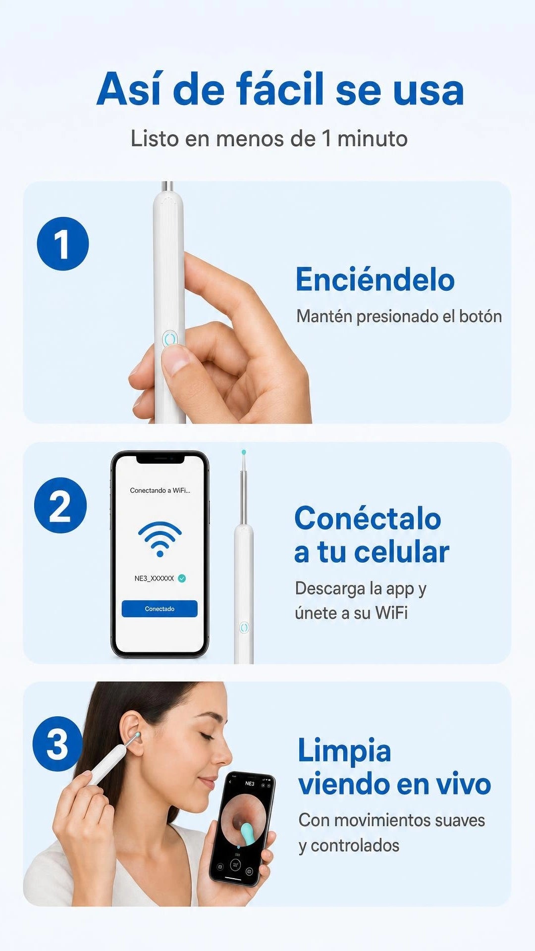 Así de fácil se usa en 3 pasos