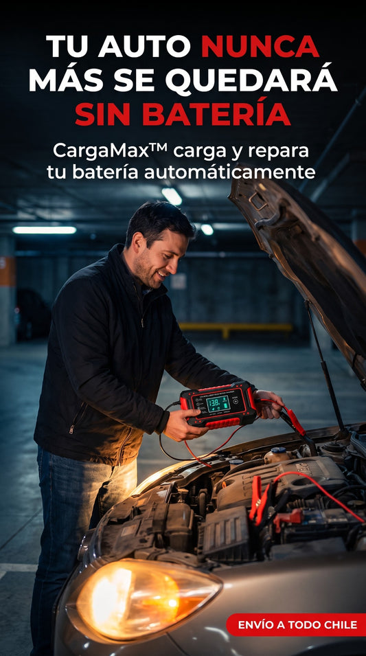 CargaMax™ | Cargador y Reparador Inteligente de Baterías de Auto (12V)